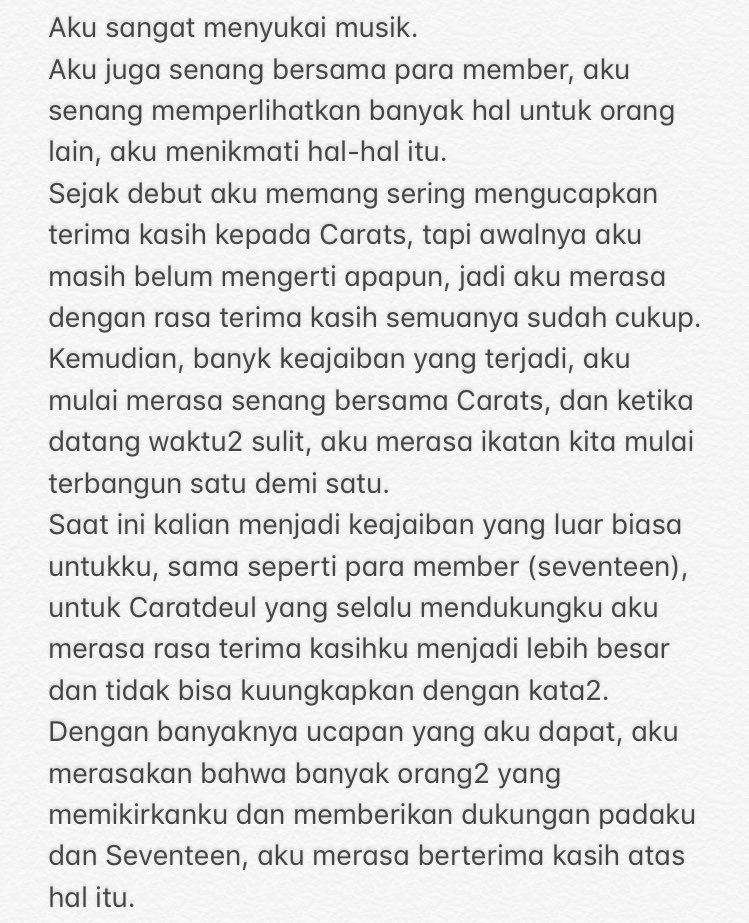 17CARATS_INA's tweet photo. (Translate) Weverse Update dari Wonwoo untuk mengucapkan rasa terima kasihnya kepada Carats 💕
Let's cry again tonight Caratdeul 😭

@pledis_17 
#SEVENTEEN #WONWOO #HAPPY_WONWOO_DAY #MyYouthWONWOOday https://t.co/xZ1FPSyonH