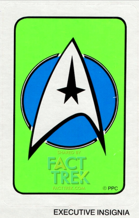 The notion of ship-specific insignia was put to bed in The Motion Picture, where—other than Epsilon 9’s badges and Bones’ caduceus—all Starfleet personnel seen, even deskbound Admiral Kirk, wear the Flying A on their collective breast...a tradition which persists 40 years later.