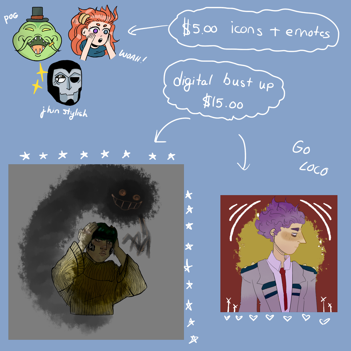 somncs's tweet photo. hi i'm currently searching for a job but i wanna fund myself a little with my drawings so i'm having some commissions! if you can retweet i would really appreciate it, thank you https://t.co/eDMeVkN3Ey