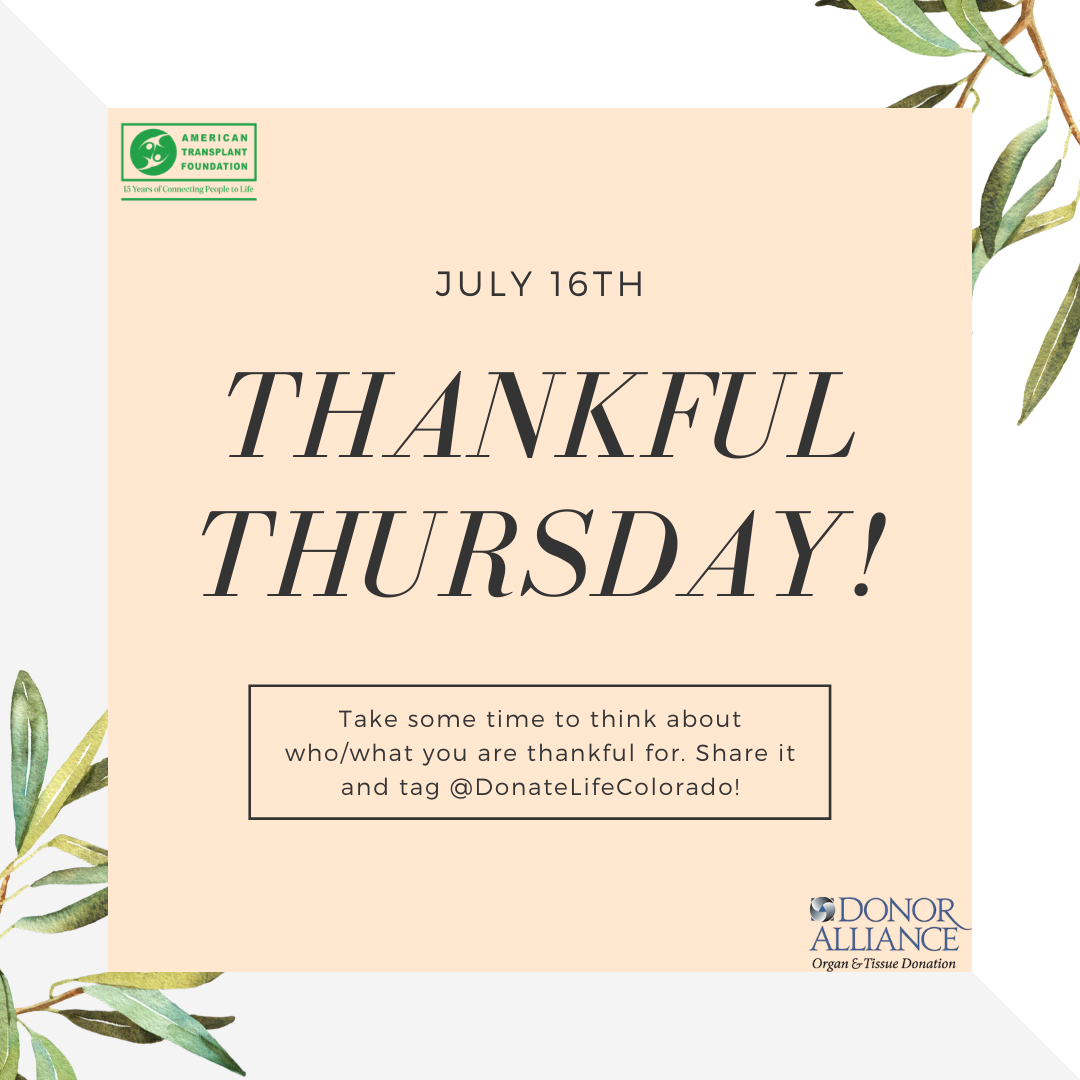 TeamTransplant's tweet photo. During these hard times it's important to take some time to reflect, so make sure to take a few moments to think of who/what you're grateful for today 🙏  #repost #donordash #americantransplantfoundation

Check out https://t.co/t64Qhe7Sc6 for donation opportunities! https://t.co/sXe2YqnBBP