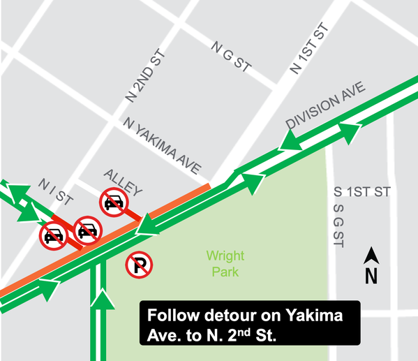 CityofTacoma's tweet photo. 🚧This week, @SoundTransit crews began closing I Street from N. 2nd St. to Division Ave. for track installation work for the Hilltop Link Extension project. The closure is expected to last about 3-4 weeks. https://t.co/J6GEkS70YR https://t.co/QZIrjSPD4m