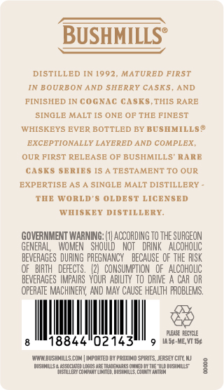 Also new on TTB   Rare Cask Bushmills 28 year old finished on cognac cask....