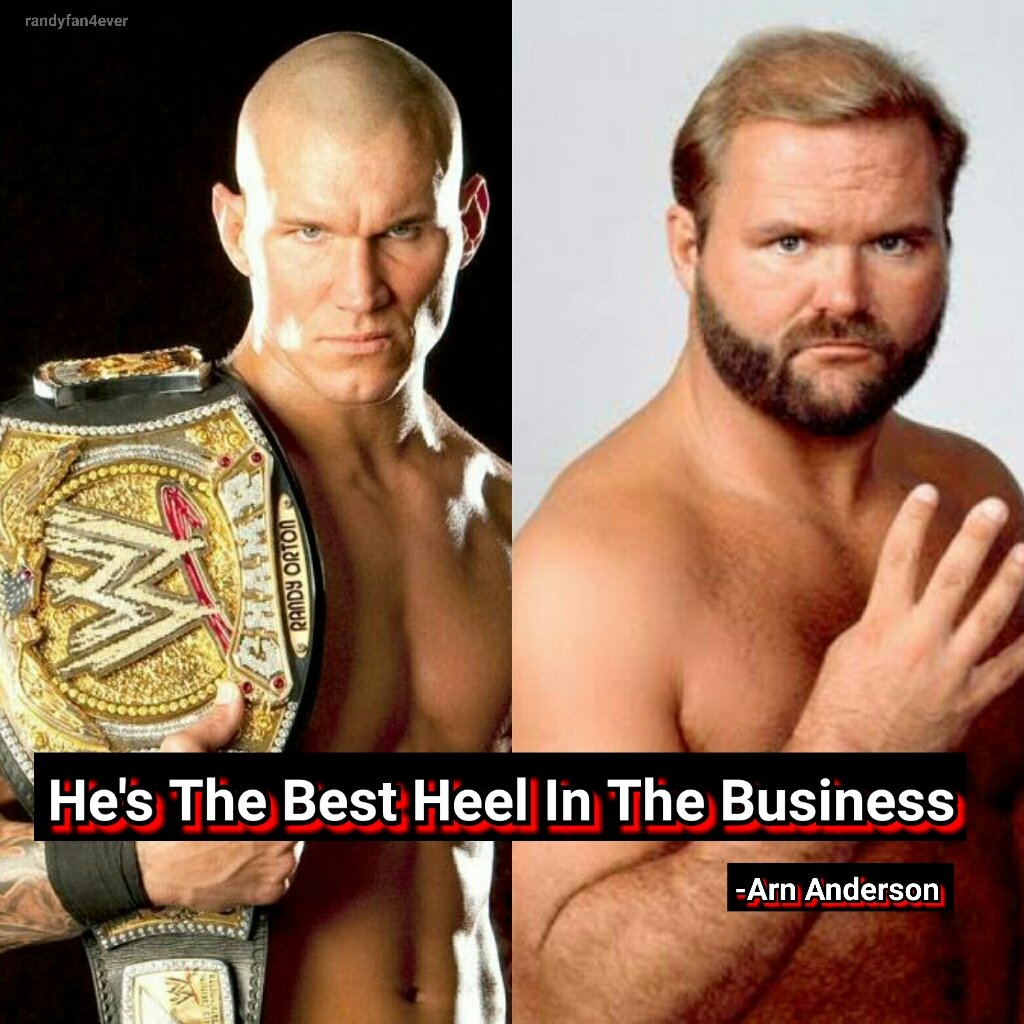 randyfan4ever_'s tweet photo. He's The Best Heel In The Business -Arn Anderson.

In Recent Podcast On The Arn Show, Anderson Praised Orton For His Heel Work In WWE.
#RandyOrton @RandyOrton #BestHeel #WWE #ArnAnderson https://t.co/aeENDhXr98
