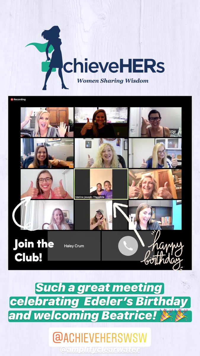 We welcomed our newest member Beatrice and sung Happy Birthday to our honorary member today! #AMPLIFYAchieverHERs #AMPLIFYClearwater