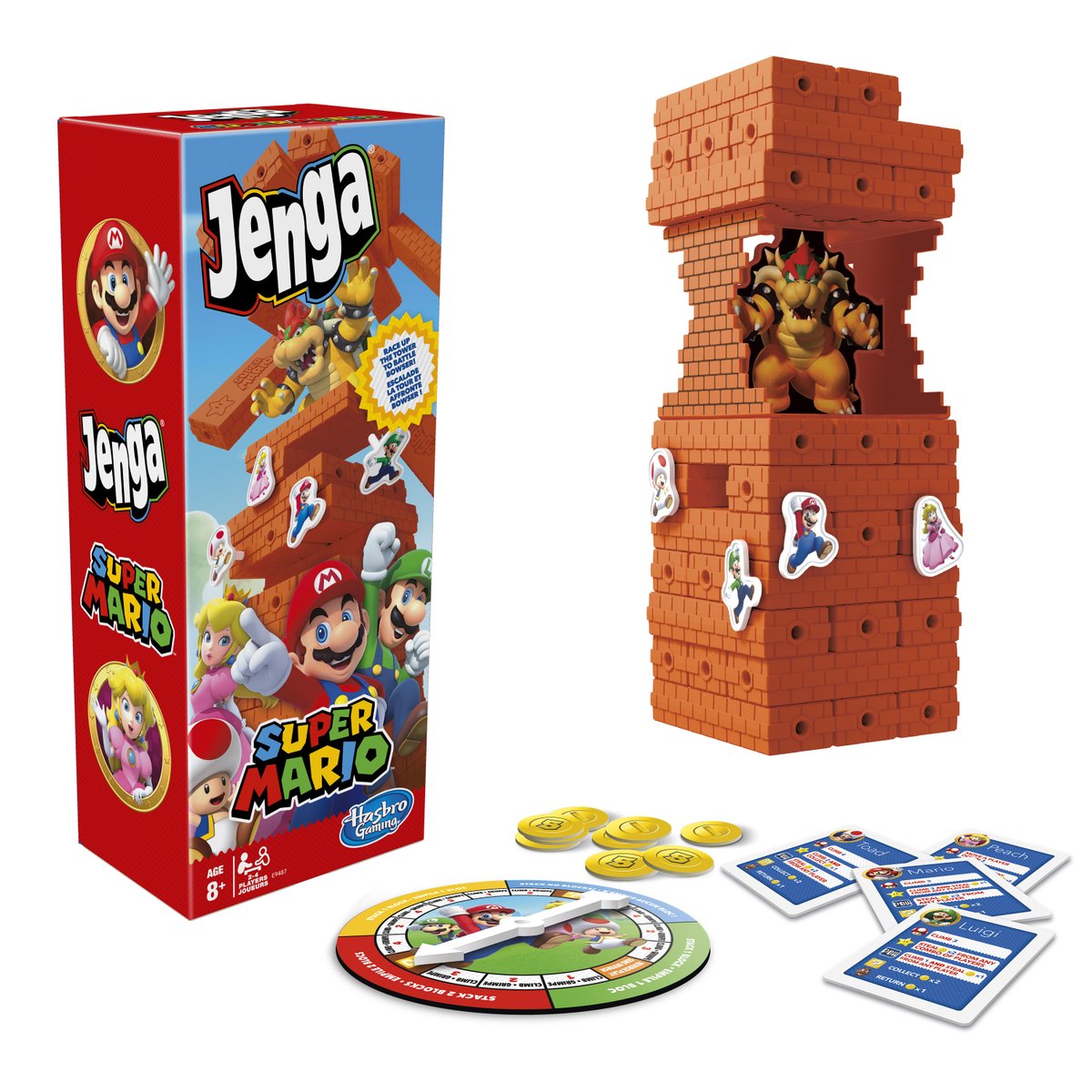 NintendoAmerica's tweet photo. The Mushroom Kingdom teams up with two classic games for even more fun! The Monopoly Super Mario Celebration Edition and Jenga: Super Mario will be available 8/1. https://t.co/Y853JtkYUl