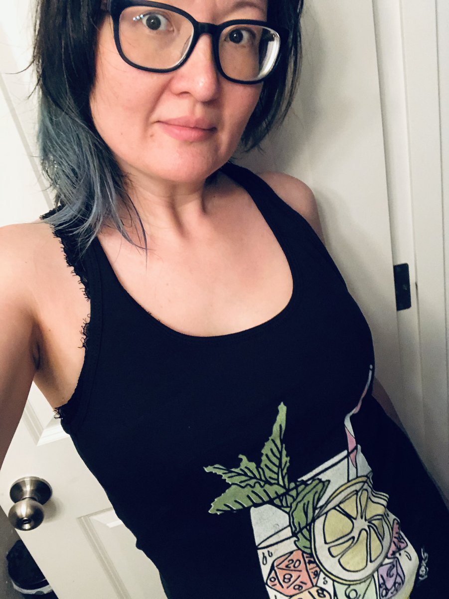 KatKruger's tweet photo. Got my #dndblockparty tank top just in time for hot weather in Seattle. Someone please send me an Aperol spritz. 🍹 https://t.co/k507QI5yFF