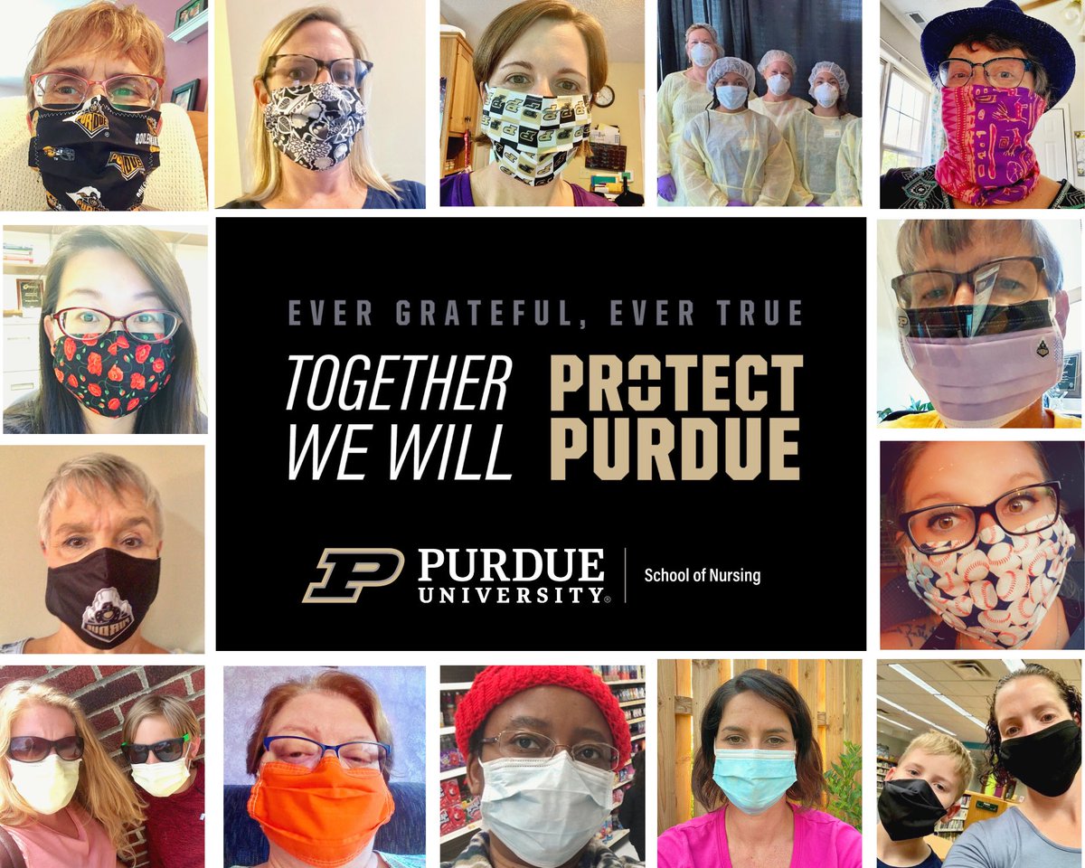 PurdueNurses's tweet photo. Together we will #MaskUpPurdue to protect the health and safety of ourselves, our campus and our community. As part of the Protect Purdue Plan to return to campus, we all must #MaskUp
#ProtectPurdue #PurdueNursing #PurdueUniversity #MySmallStep #TheNextGiantLeap #Nursing https://t.co/ACfngLteZR