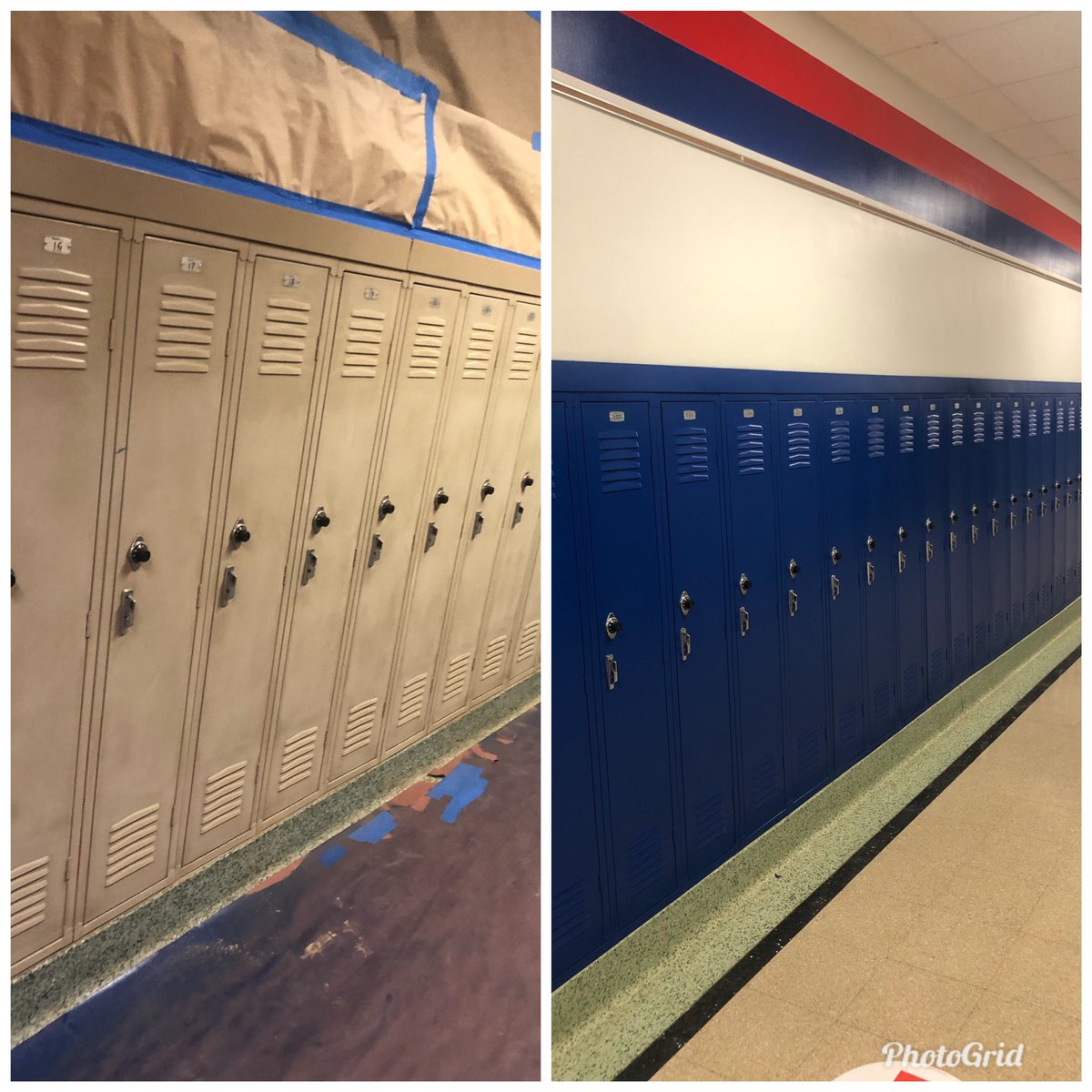 MissGWilsonAP's tweet photo. Our lockers are getting a face lift!!! It’s a great day to be a Jaguar!!! 🐆 #JaguarNation @MiddleNavarre @mr_dillon4 @Principal_Boyd @ThatMrsHackett https://t.co/LwFlfuxtAb