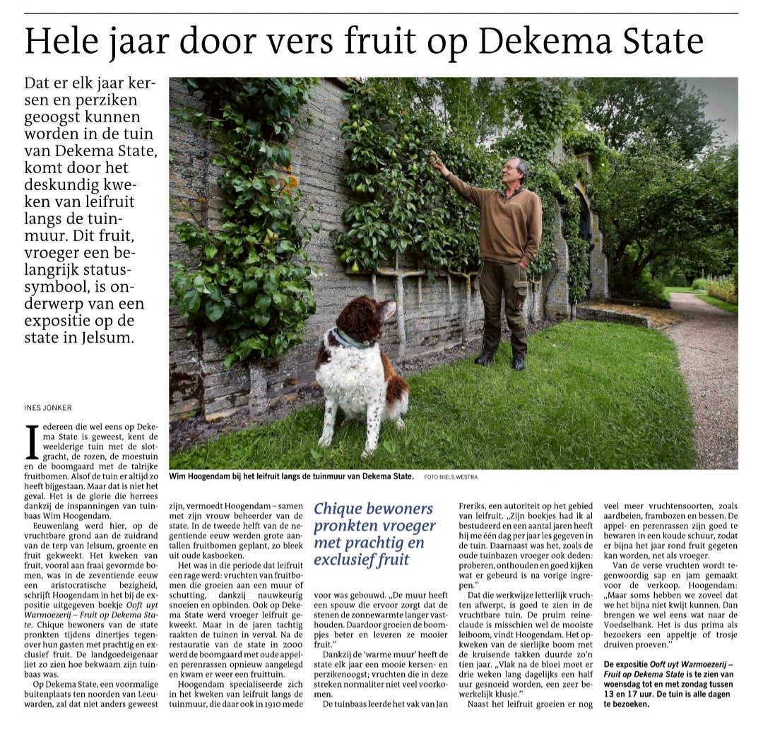 "Chique bewoners pronkten vroeger met prachtig en exclusief fruit". De schatbewaarders van zusterstate <a href="/dekemastate/">Dekema State</a> laten de historie herrijzen!