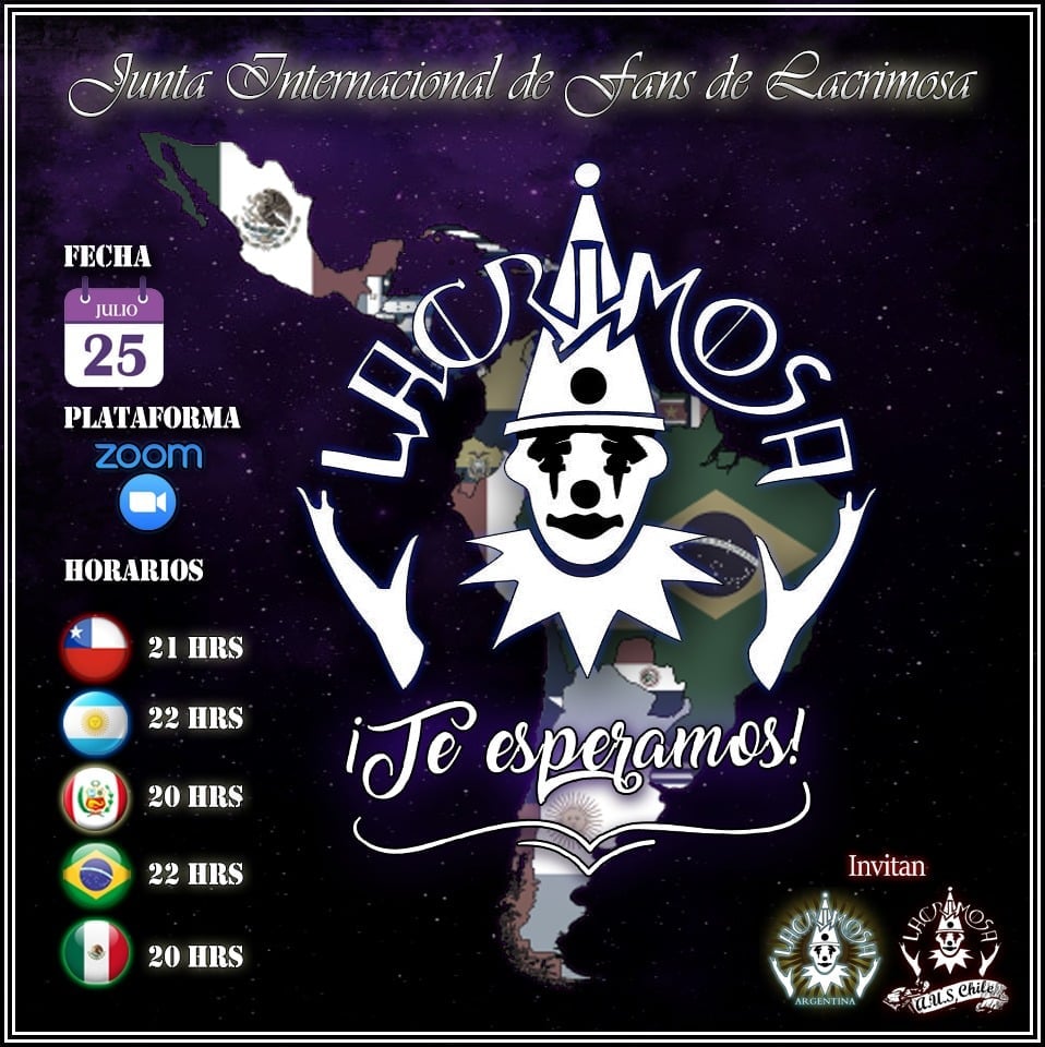 LacrimosAUSChi's tweet photo. ★★★
En conjunto con @LacrimosaArg tenemos el agrado de invitarlos al segundo encuentro internacional de fans de Lacrimosa. La vez pasada contamos con la participación de fans de Chile, Argentina y Perú. https://t.co/xqYftjSEkz