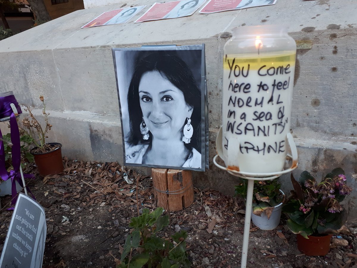 repubblikaMT's tweet photo. 🌿'You come here to feel normal in a sea of insanity' - #DaphneCaruanaGalizia, 5 June 2017 #Vigil #33months #NoJustice
#TruthNeverDies
@occupyjusticema @Manwel_Delia @IFEX @ECPMF @RSF_en @rebecca_vincent @libera_annclm @fluturakusari @johnsweeneyroar @ICIJorg https://t.co/ZcOC1vSrEw