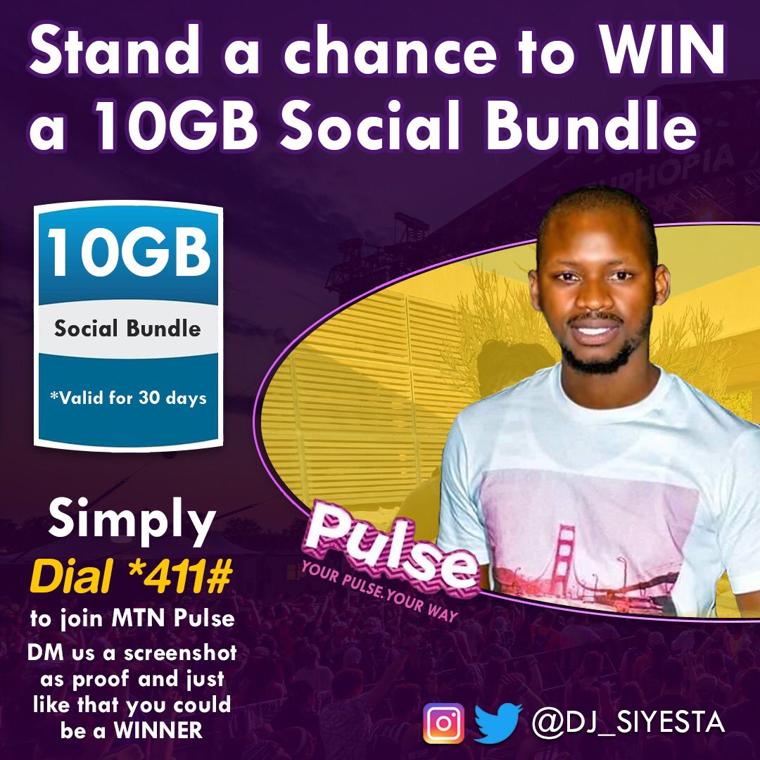 Dj_Siyesta's tweet image. ⚠️ Attention MTN Users ⚠️

Stand A Chance To Win 10GB Social Media Data Bundle

Simply Dial *411# and JOIN MTN PULSE!
and then DM me a screenshot as PROOF!
and just like that you could be a winner!

#CaptureYourPulse
#WeGotU
#BozzaNetwork
#EverywhereYouStay Rasta