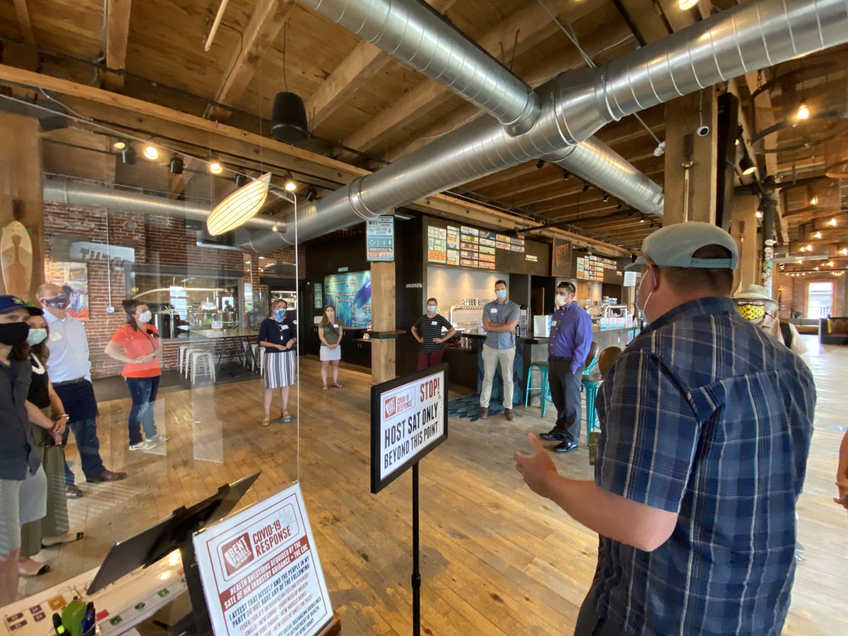bentpaddlebeer's tweet photo. Big cheers to @FuseDuluth &amp; @DuluthChamber for swinging by the taproom for a safe &amp; sanitary tour of the taproom today! It was so great to see some socially distanced faces! https://t.co/EyNGHY44j8