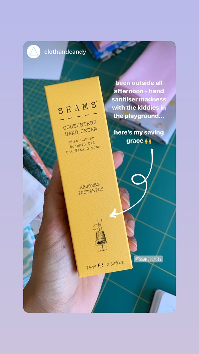 SeamsBeauty's tweet photo. Soft hands ⁦@ClothAndCandy⁩ with SEAMS Couturiers Hand Cream https://t.co/NxjQcYCTpF