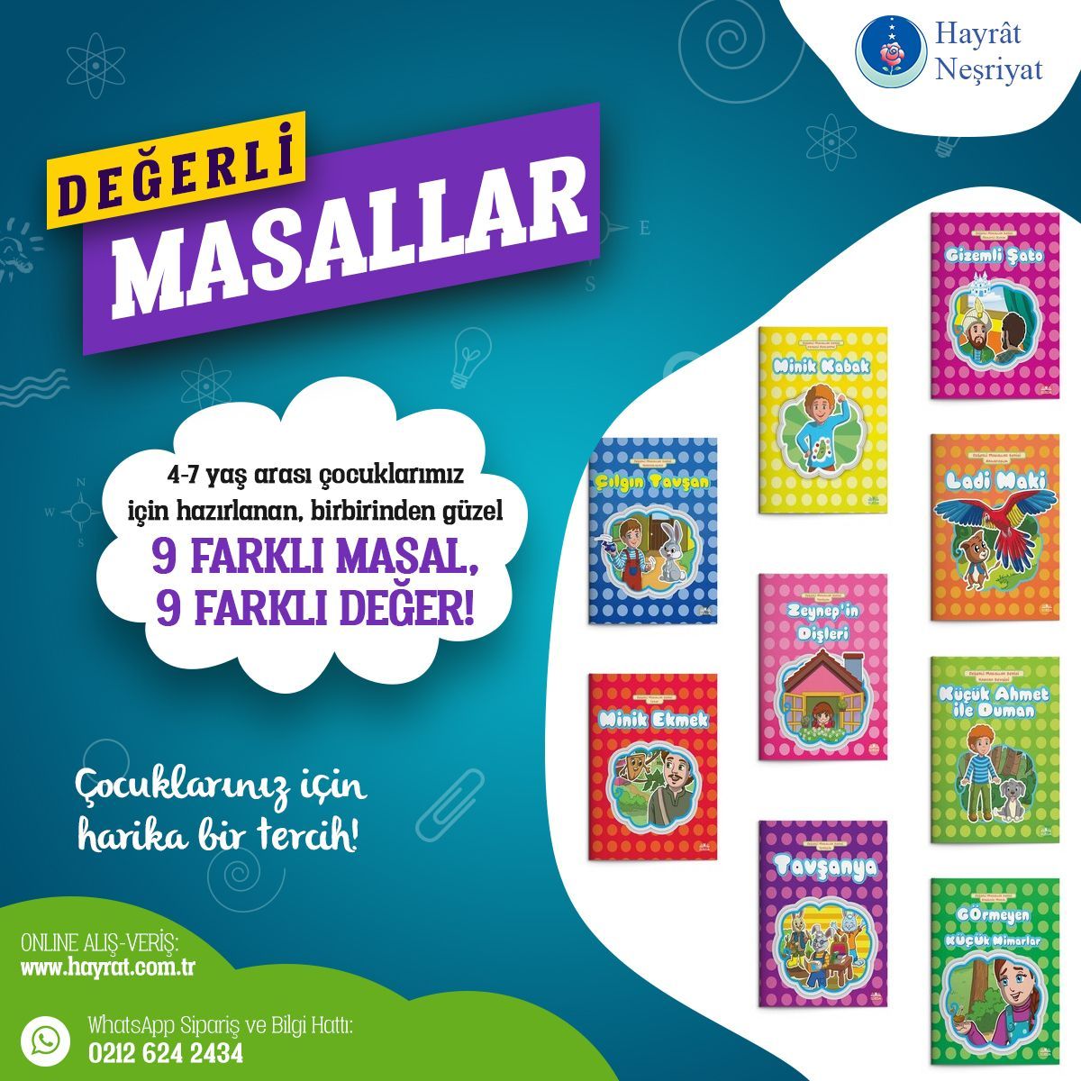 hayrat's tweet photo. TEMMUZ AYI FIRSATI! Değerli masallar serisi Temmuz ayı boyunca 65₺ yerine sadece 42₺!

► İncelemek için: https://t.co/JKkUleMZae https://t.co/PaWxWJsXGz