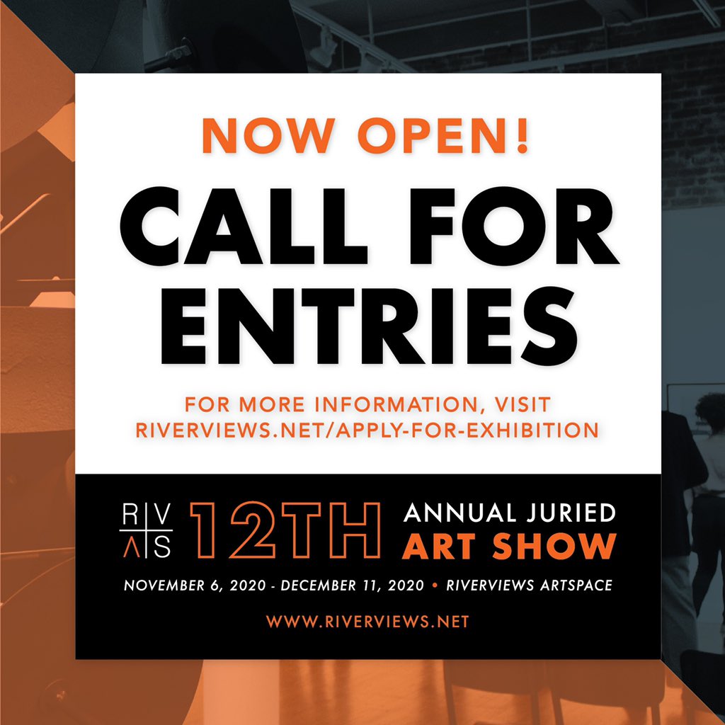 riverviewsart's tweet photo. CALL FOR ENTRY IS NOW OPEN! 

Riverviews Artspace continues its ANNUAL JURIED ART SHOW for its 12th year in a row. 

DEADLINE IS SEPTEMBER 14TH, 2020 5PM EST.

For more info, visit our website at https://t.co/ip1e30h2z1 OR https://t.co/o61xfIPbVx https://t.co/l8hd2UjwIR