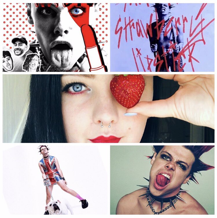 Celi_Wonderland's tweet photo. Suck on my strawberry lipstick! 🍓💄💋 @yungblud 
https://t.co/MLleFYrc15 https://t.co/KJoTSYN7eA
