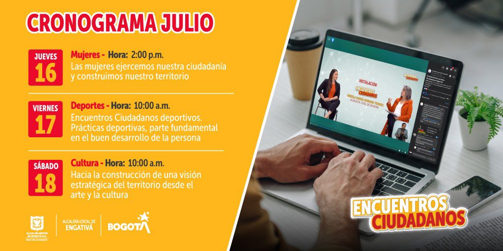 Engativalcaldia's tweet photo. #Prográmate| Aquí está el calendario de los #EncuentrosCiudadanos. #ParticipayDecide en qué se invertirán $120 mil millones del Fondo de Desarrollo Local para de hacer de Engativá un mejor lugar para vivir. Inscríbete 👉🏻https://t.co/4cY1kQUkNR #EngativáCuentaContigo https://t.co/LPhTsy1v6V