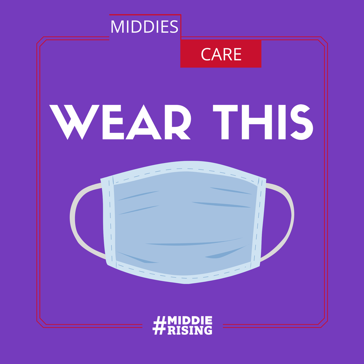MiddletownOH's tweet photo. Let's flatten the curve again! If you want a sports season, our old normal, and a healthy community, then #MasksOn 😷💜

#MiddieRising #MasksOnOhio #WeWantASeason https://t.co/um4crvNa7n