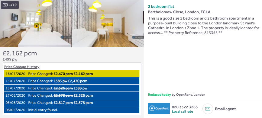 Barbican tube, 2-bed flat down 23% to £2,162  https://www.rightmove.co.uk/property-to-rent/property-79266907.html