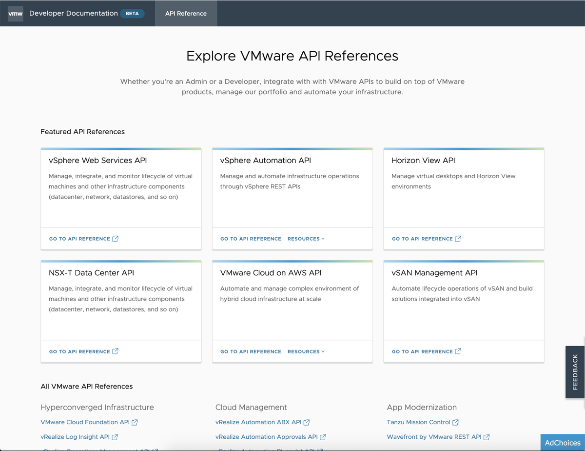 jaffoneh's tweet photo. 🎉 Today is an exciting day!

We released a new API reference experience at https://t.co/kiggKwfzTO.

This is the first view of some of the work we’re doing on developer experience (DX) at @VMware. 

A bit more on the underlying tech &amp; the work we’re doing there.

(Thread 🧵) https://t.co/a4EomHGjYz