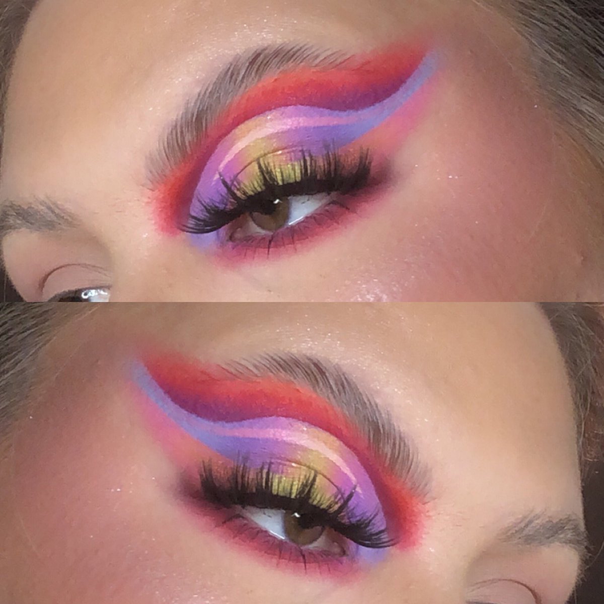 emeliaPierrepo1's tweet photo. my @judastape recreation 
@plouiseacademy bases yummy yellow, vivid violet and summer blues
@PeachesMakeup banana boat pigment
#makeup #mua #makeupchallenge #makeupcompetition #makeuprecreation https://t.co/NKHolD2LVi
