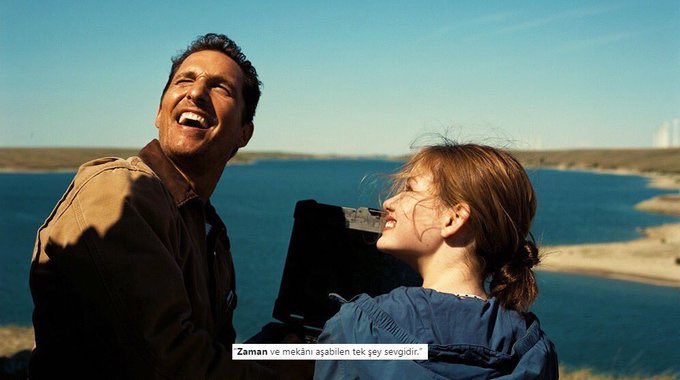 “Zaman ve mekânı aşabilen tek şey sevgidir.” (Interstellar)