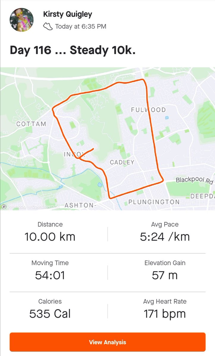 quigley_kirsty's tweet photo. Every New Day is a PB for Me 🙋🏻♀️
Day 116 - Do Epic Shit 💃🌈
#runner #runstreak #thursdayvibes #ThursdayMotivation #doepicshit #fancyrunning #runningmotivation #runninggirl https://t.co/mSuw8A7KME