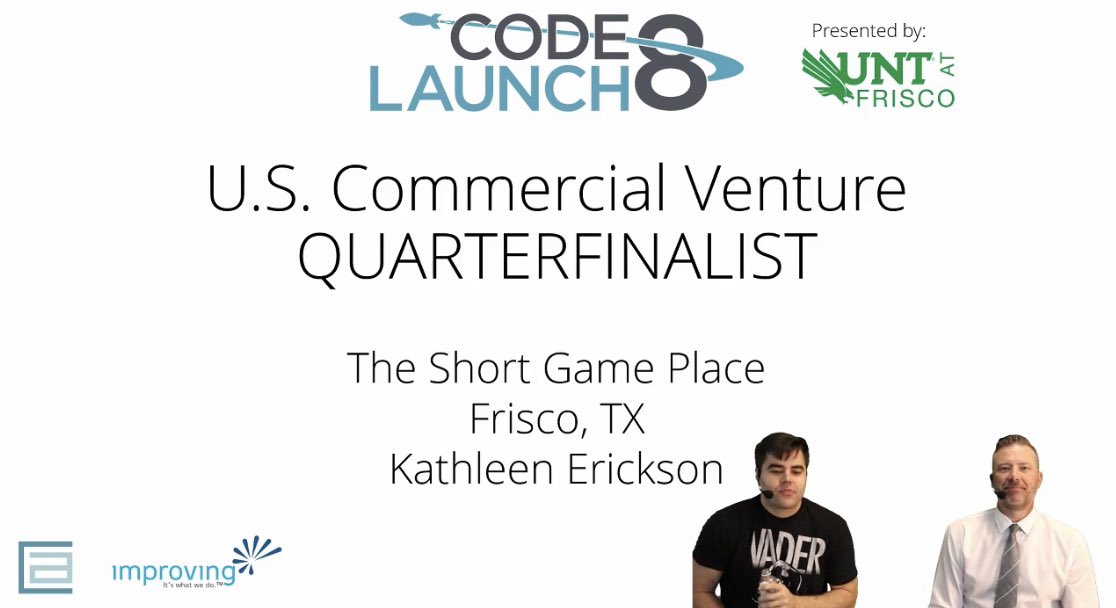 Yippie!  One step closer to winning CODE LAUNCH 8!
 #Golf
 #GolfDayOrNight
 #GolfRainOrShine
 #RealGolfIndoors
 #UniversalDesign
 #TheBestOfOutdoorGolfIndoors
 #TheShortGamePlace
 #Par2Golf
 #Codelaunch8
 #CodeAuthority