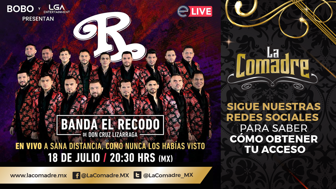 LaComadre_MX's tweet photo. ¡Conciertazo de @ElRecodoOficial!🔥 Comadritas, ¿les gustaría ver el concierto ONLINE de nuestros compadritos GRATIS? 😱 La Comadre y El Recodo te invitan solo ingresa a nuestra pagina oficial y responde la pregunta. 

OBTÉN TU ACCESO GRATIS AQUÍ: https://t.co/qW6QfNBx1h https://t.co/bWOauks08I