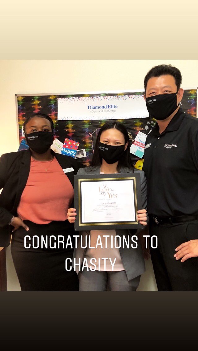 No better time than the present to appreciate your team. Congratulations to our Team Member of the Quarter Chasity !! She’s truly a Diamond Team Member @DiamondCareers <a href="/diamondresorts/">Diamond</a> #DiamondResorts #DiamondCareers #DesertParadiseResort