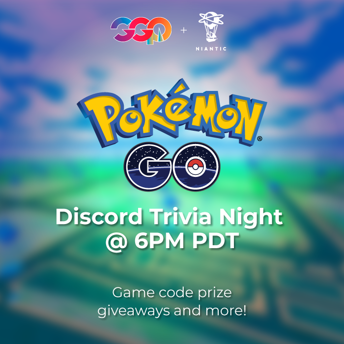 Join us tonight at 6PM PDT in Discord for a Pokémon GO Trivia night, where we'll be giving away tons of free game codes as prizes!! Sharing the wealth as we hype up our webinar tomorrow with Niantic's CMO, Mike Quigley. We'll see you on Discord tonight!  discord.gg/7yemrb