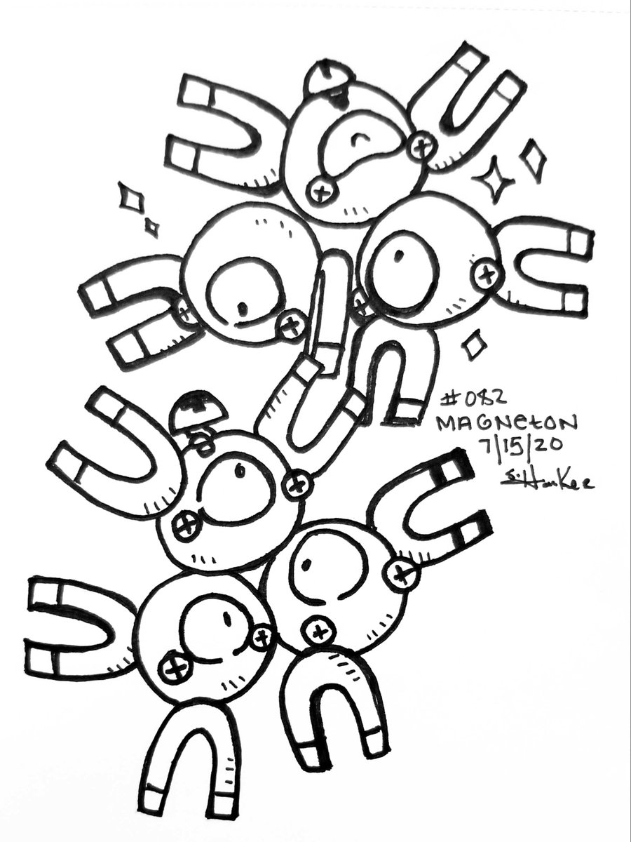 Reverrii_Pixy's tweet photo. Jumping ahead a bit to my FAVORITE pokemon (and shiny!) #082 #Magneton !!
Some different photo layouts too.
#DrawEveryPokemon
#Pokemon β’ #PokemonArt β’ #TraditionalArt β’ #Drawing https://t.co/HQlUVwcg4v