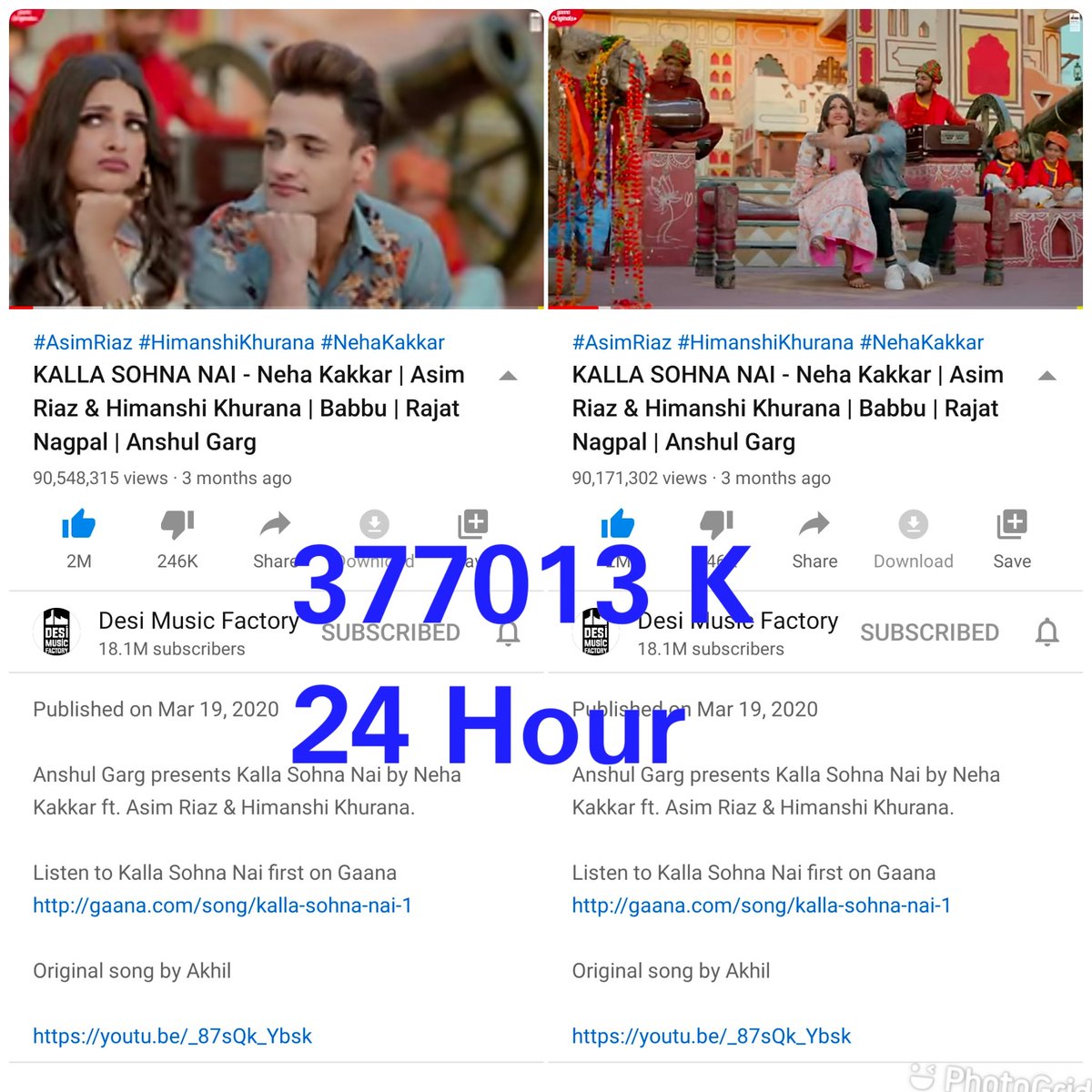 Beingkhanumar's tweet photo. Good Job Asim Squad
Really Appericiate Every One
Last 24 Hour
#KallaSohnaNai 377,013 K Views
Bhalu Dunga. 491,925 k Views
Diffrence 114912k Views
Kal Ye Diff 161697 k thha
Humne Allmost 46K km Kiya
Aise Hi Ise Aur Kam Karna Hai
Keep Stream Gys
https://t.co/3tAH7oMP3s https://t.co/39K4ndUuLP
