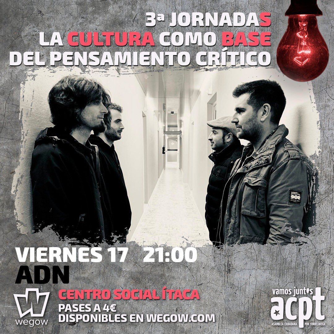 Últimas 6 entradas 🎟 aquí ⬇️⬇️⬇️

wegow.com/es-es/festival…

No te quedes sin ellas 

#adn #ontheroadagain #cicatrices #musicaendirecto #conciertostorrelavega #conciertos