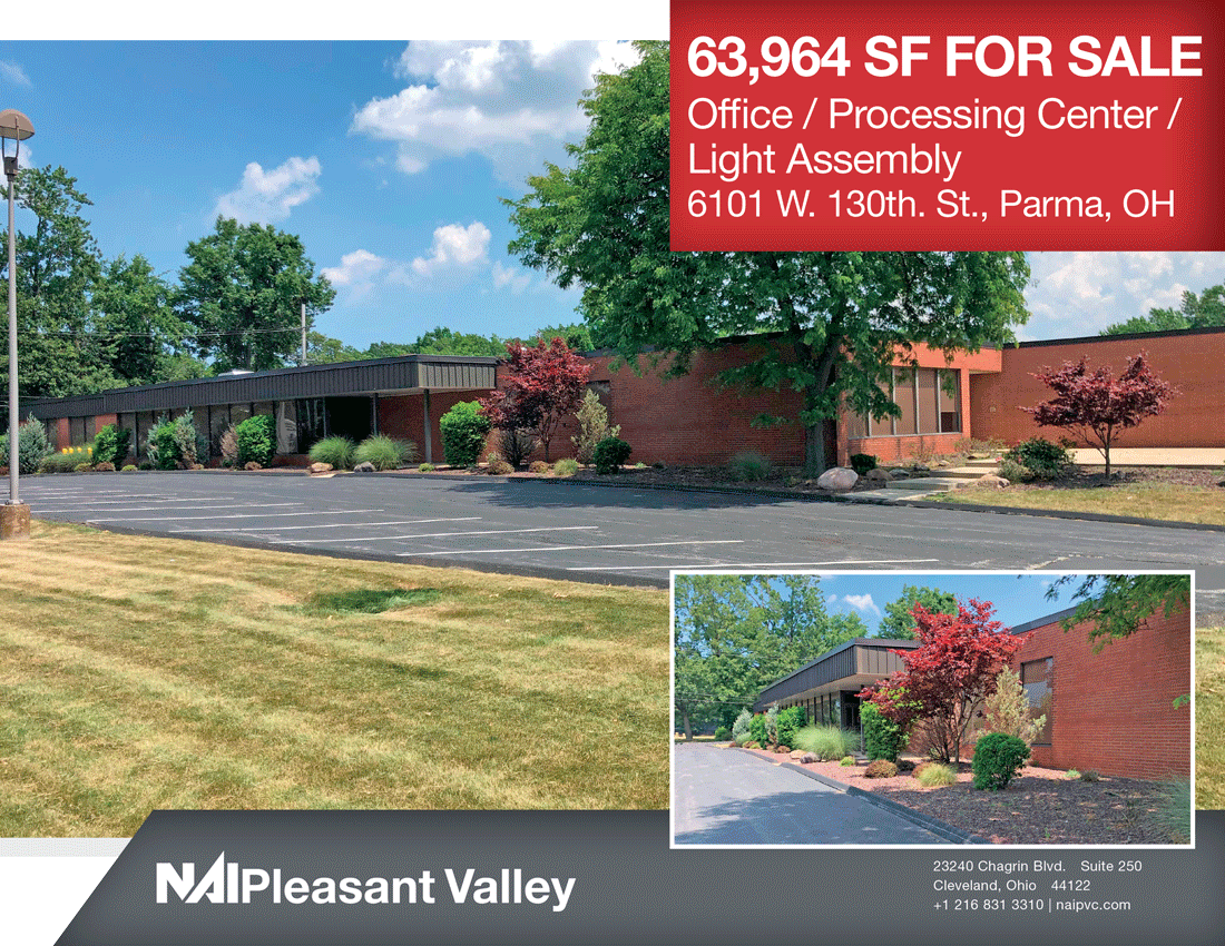 NAIPVOHIO's tweet photo. NEW LISTING FOR SALE📣63,964 SF Office/ Processing Center / Light Assembly on W. 130th Street Contact @what_I_C_atPVC to schedule a tour. View the brochure here 👉  https://t.co/ElPJBV8Iuy https://t.co/pPQwOjqExz