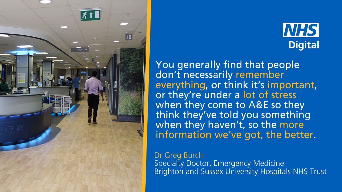 Additional Information in a patient’s Summary Care Record (SCR) will enable health and care professionals to have better medical information about the patient they are treating at the point of care. 

Read the viewing guide on how to use SCR here⬇️

digital.nhs.uk/services/summa…
