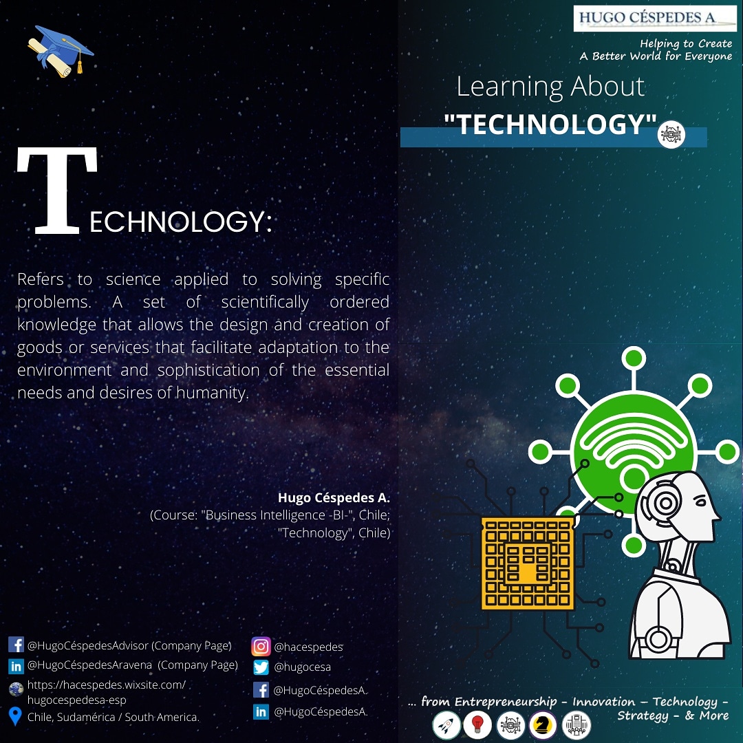 hugocesa's tweet image. #LearningAboutTechnology ... #WhatIsTechnology ... Even when there is a diversity of different technologies, it is common to use the term "𝐭𝐞𝐜𝐡𝐧𝐨𝐥𝐨𝐠𝐲" in singular to refer to 𝘵𝘩𝘦 𝘴𝘦𝘵 𝘰𝘧 𝘢𝘭𝘭 𝘵𝘦𝘤𝘩𝘯𝘰𝘭𝘰𝘨𝘪𝘦𝘴....(Follow the thread)...
