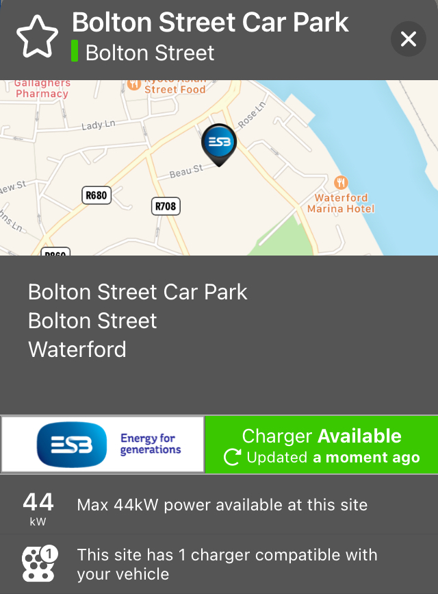 WattsUpIreland's tweet photo. Two new ESB #ElectricVehicle rapid chargers go live!
⚡️ Gordon Place Car Park, Clonmel
⚡️ Bolton Street Car Park, Waterford
#ESBecars https://t.co/GlsL0cYQ47