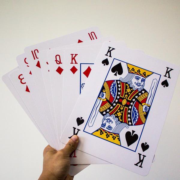 Order of the cards: From highest to lowest they are "Big" Joker, "Little" Joker, 2 of Spades, A, K, Q, J, 10, 9, 8, 7, 6, 5, 4, 3, 2 of clubs. the first person to the left of the dealer is the first to play. this person can lead with anything EXCEPT for a spade. -