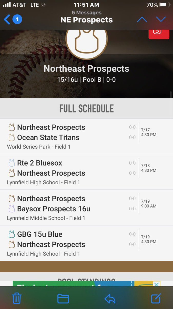neprospect's tweet photo. We are extremely excited to participate in our first ever prep baseball report event starting tomorrow. Our first game will be against the Ocean State Titans ⏱@4:30 at 📍World Series Park! #rollprospects https://t.co/UJ7j31TEvi