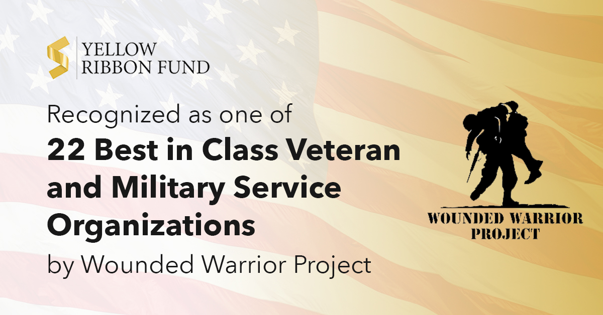 YRFund's tweet photo. We are honored to be recognized by Wounded Warrior Project as one of 22 “best-in-class” veteran and military service organizations meeting the needs of our nation’s wounded, injured, and ill veterans. #YRFund #WWP #protecttheprotectors #ittakesavillage https://t.co/68a67qmCeB