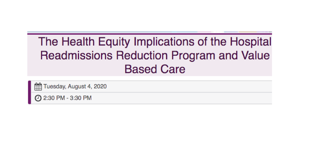 18/ Want more research on the healthy equity implications of value-based care? Check out our session  @AcademyHealth virtual  #ARM20 on 8/4. Also not to miss:  plenary on 7/28: "Race, Research and the Power and Peril of Big Data" from  @ruha9  @RRHDr  @ShreyaKangovi & David Asch