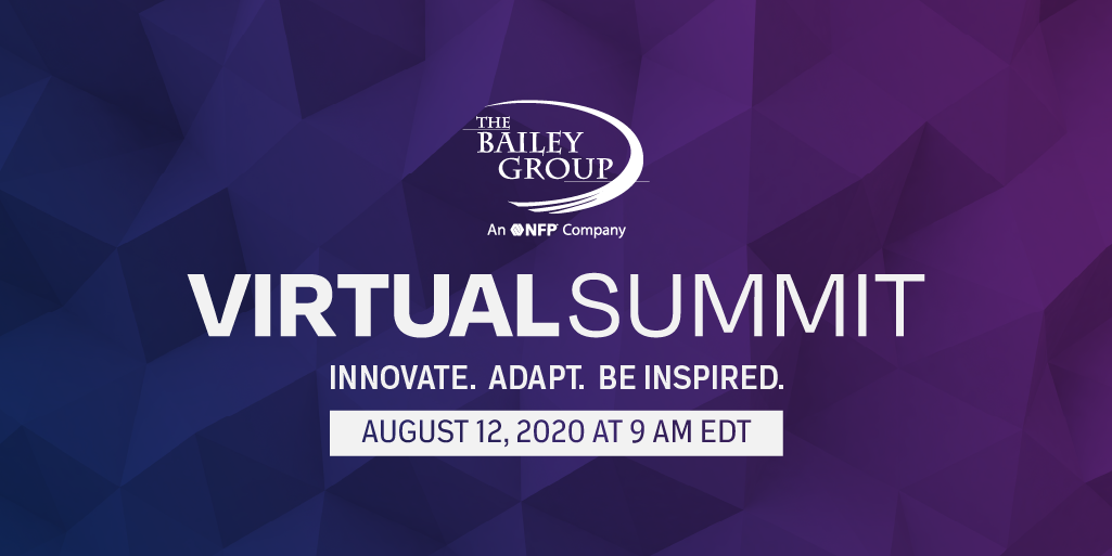 BaileyGroup's tweet photo. We're excited to share that on August, 12, 2020, we'll be hosting a virtual summit. Through it, you will be supported and inspired to boldly lead your human resources and benefits programs into the future – no matter where it might take us.

Register now: https://t.co/FcZ43ERZ42 https://t.co/hBKQi3xd7b