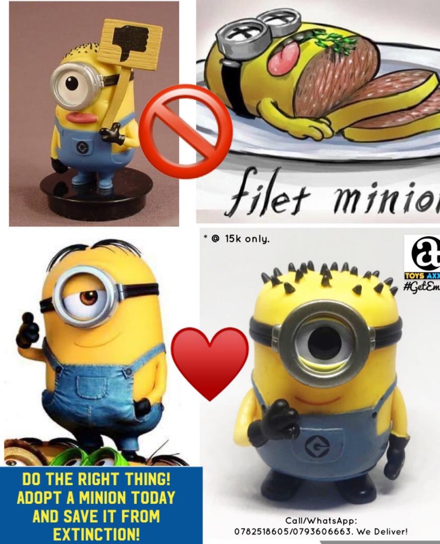 toys_axXess's tweet photo. Save a minion today,buy it before someone eats it!🤭
#QualityToys #CoolToys #Collectibles #GetEmAll #Minions #SaveAMinion https://t.co/mMLSqqoXYx
