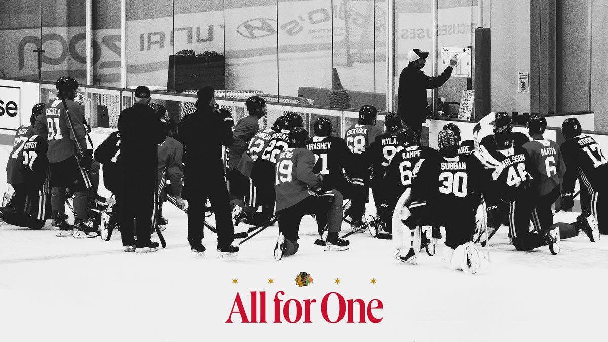 NHLBlackhawks's tweet photo. This is just the beginning. 

#AllforOne https://t.co/rDaE58aywQ