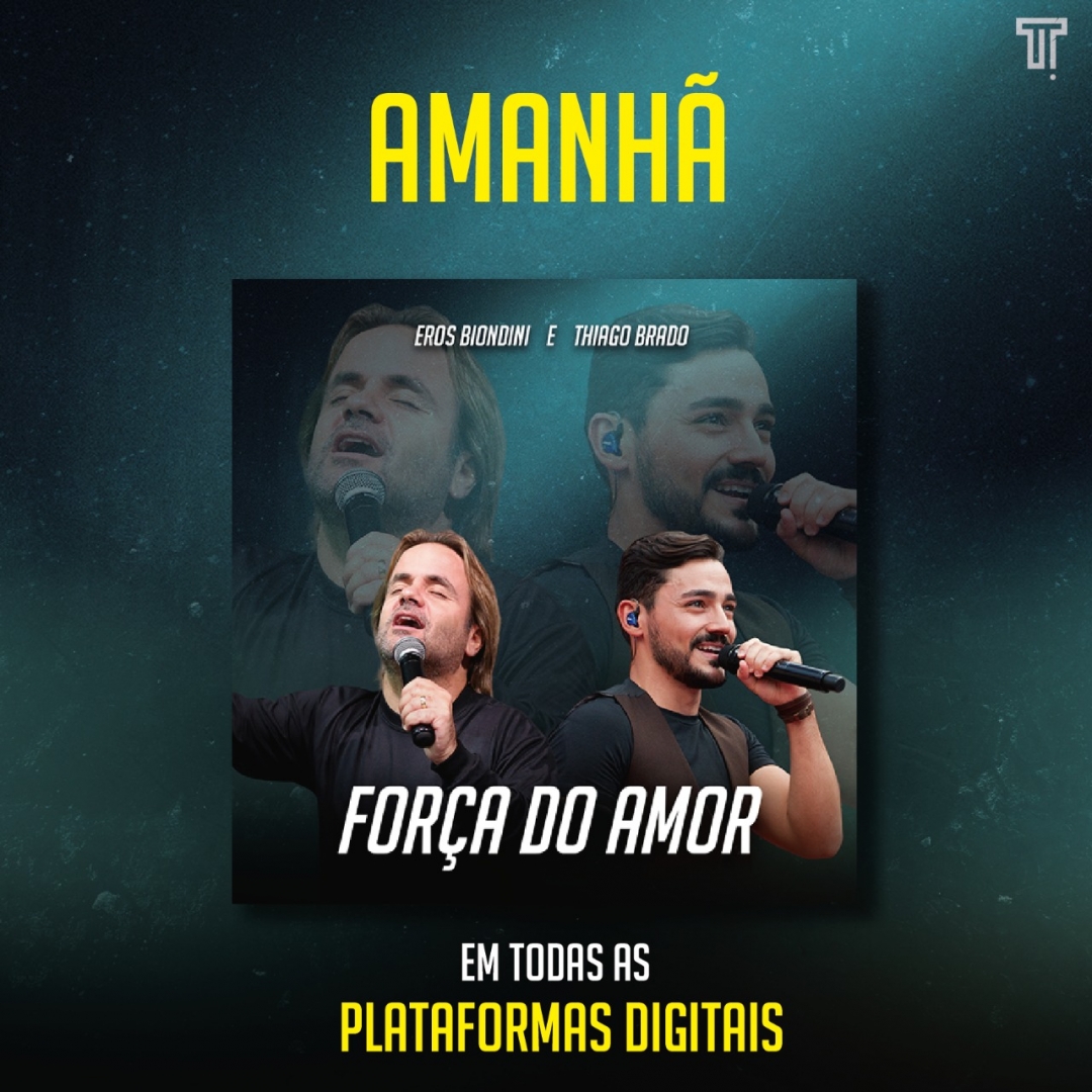 Força do Amor é o sinal marcante  prometido por Deus em 2019 para esse ano de 2020. A música conta com a participação de Thiago Brado, cantor missionário  que nascia há  30 anos, quando nascia a missão de Eros Biondini. Amanhã estará disponível nas plataformas digitais. Aguardem!