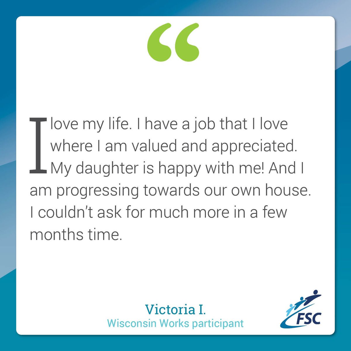 ForwardService's tweet photo. Congratulations, Victoria! This is just what we needed to hear today. #ThankfulThursday #FSCquotes https://t.co/8335T8ST7V