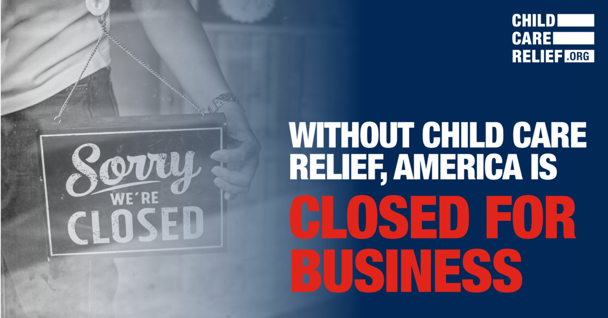 Ready_Nation's tweet photo. Child care is vital for Americans to return to work. Congress must create a child care stabilization fund to help all child care providers re-open and remain open. Child care is essential to our economy. #SaveChildCare https://t.co/gDExdKKERU