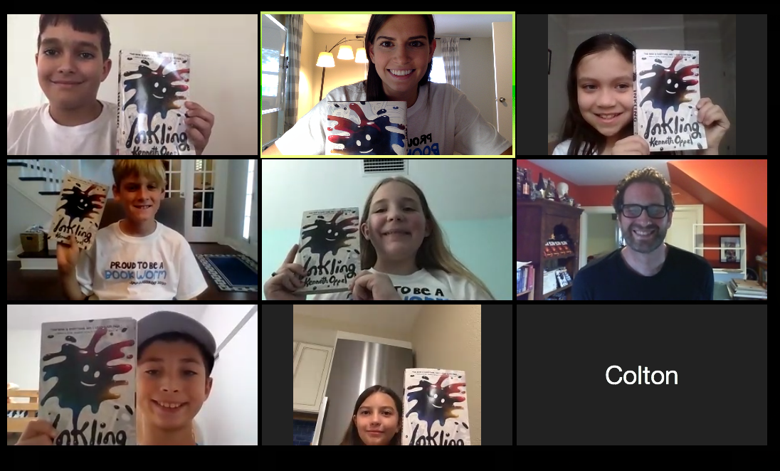 ashleyadull's tweet photo. Camp Classroom kiddos finished reading Inkling today and got to meet the author, @kennethoppel!  We love Inkling!  @FloridaSSYRA @FloridaMediaEd https://t.co/vTmYDUCICc